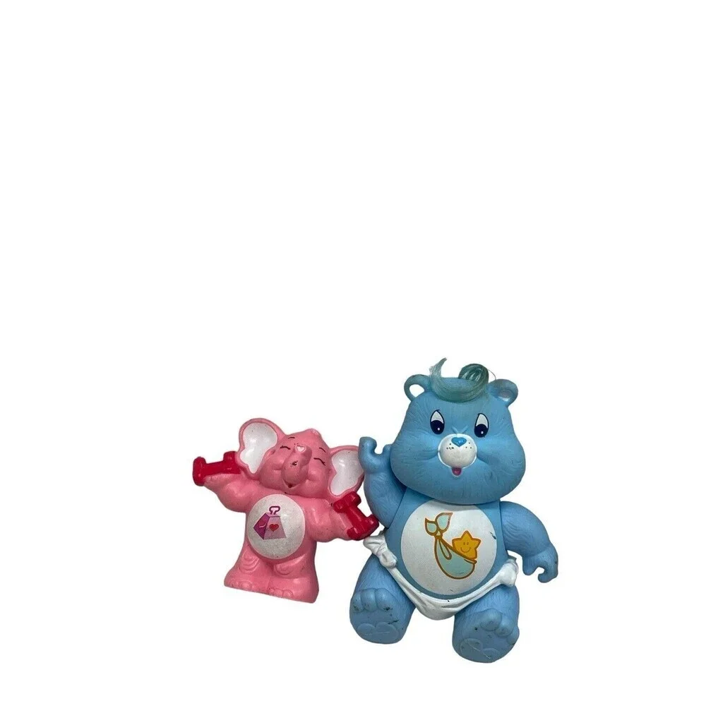 VINTAGE GROUP OF 8 CARE BEAR PVC FIGURES MADE IN 1984 Made In Hong Kong RARE
